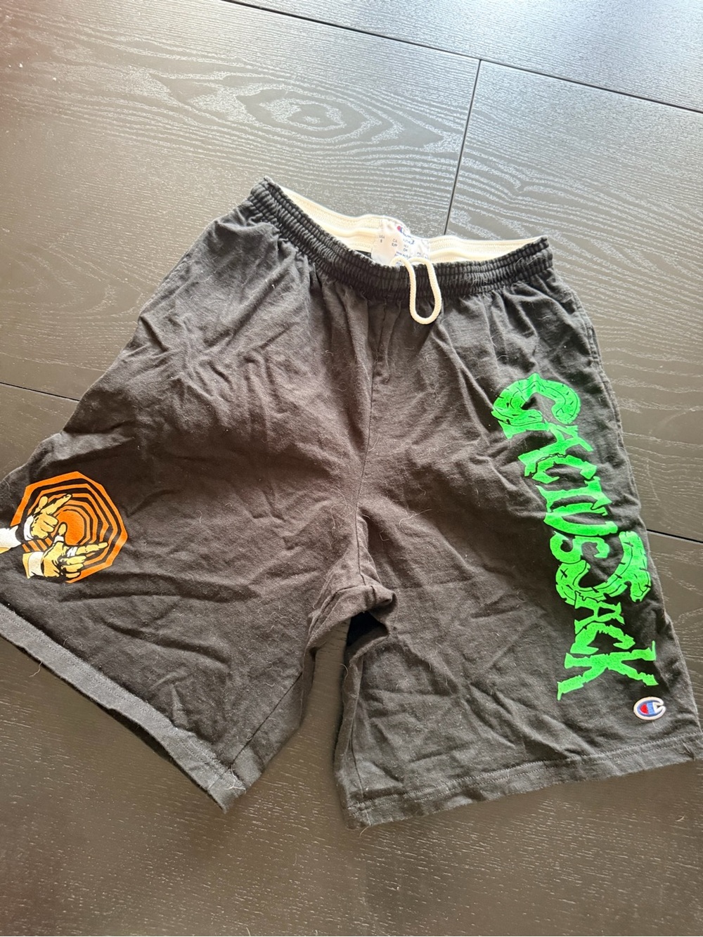 WWF Cactus Jack Champion Black Athletic Shorts